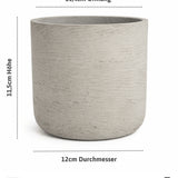 Charlie Grey Washed 3-piece set of concrete planters by Pottery Pots in a stylish grey finish.