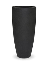 Bodenvase Dax Schwarz in Granit-Optik mit Zwischenboden – freigestellt