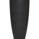 Bodenvase Dax Schwarz in Granit-Optik mit Zwischenboden – freigestellt