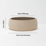 Pflanzschale Eileen Terrakotta Größe S – Maße: Ø 24 cm, Öffnung Ø 20 cm, Höhe 9 cm