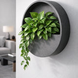 Hanging Wally Grau by Pottery Pots, a stylish wall planter with a sleek gray design, showcasing plants in a modern setting.