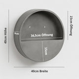 Wandpflanzschale Hanging Wally Grau Größe S – Maße: Ø 40 cm, Höhe 9 cm