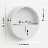 Wandpflanzschale Hanging Wally Hochglanz Weiß Größe XS – Maße: Ø 30 cm, Öffnung Ø 29,4 cm, Höhe 9 cm