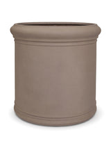 Großer Pflanzkübel rund – Jumbo Max Classic Taupe mit Bordüre – freigestellt