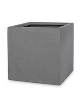 Übertopf Mini Block Grau aus Fiberstone – freigestellt