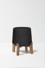 Patt Black Washed Feet Low