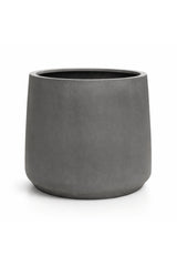 Patt Fiberstone Grau Pflanzkuebel Rund Innen_Aussen