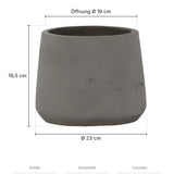 Übertopf Patt Mocha Größe XL – Maße: Ø 23 cm, Öffnung Ø 19 cm, Höhe 19,5 cm