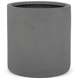 Übertopf Mini Max Grau in Zylinderform aus Fiberstone – freigestellt