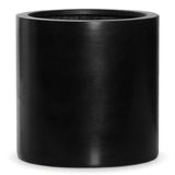 Übertopf Mini Max Schwarz in Zylinderform aus Fiberstone – freigestellt