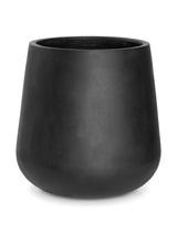 Pflanzkübel Pax Schwarz aus robustem Fiberstone Größe M – freigestellt