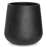Pflanzkübel Pax Schwarz aus robustem Fiberstone Größe M – freigestellt