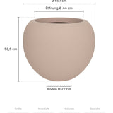 Blumentopf Stream Puderrosa Größe L – Maße: Ø 65,1 cm, Öffnung Ø 44 cm, Boden Ø 22 cm, Höhe 53,5 cm
