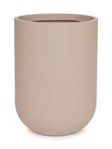Blumentopf Zenith Puderrosa aus Fiberglas – freigestellt