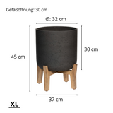 Charlie Black Washed Feet Low