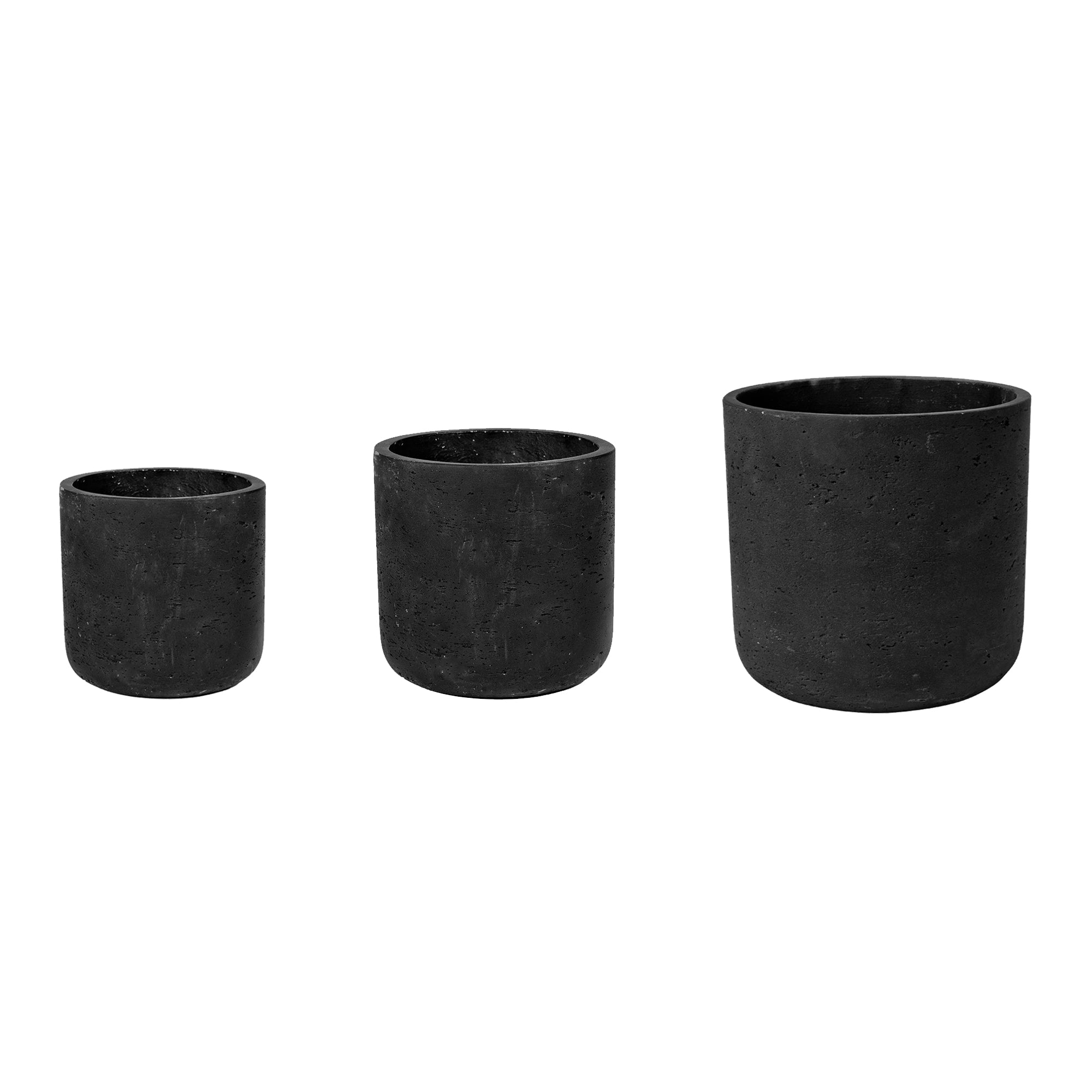 Charlie Black Washed Set Blumentopf Set Finestgreen