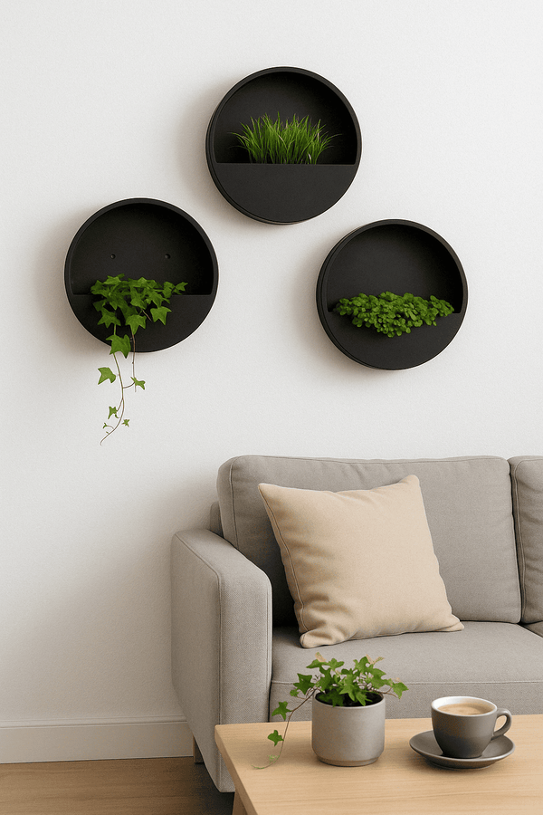 Wandpflanzschalen Wally, 3er Set Ø 50 cm