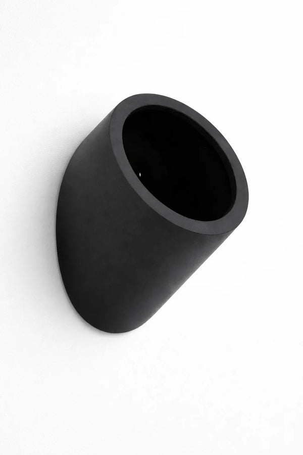 Wandpflanzschale Wally Puk Schwarz aus Fiberstone