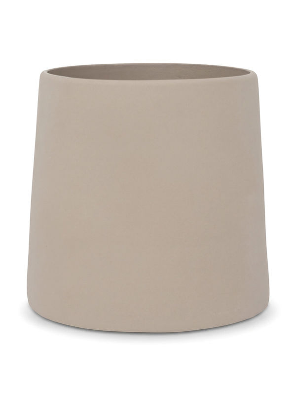 Blumentopf Sofia Beige aus glasierter Keramik