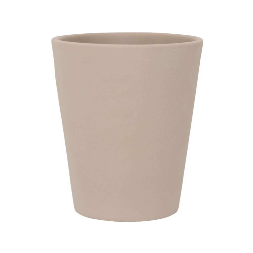 Blumentopf Rosa Beige aus glasierter Keramik