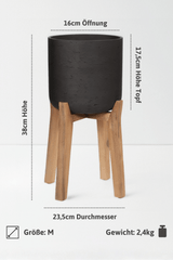 Charlie Black Washed Feet high Größe M [v=M|ø23.5|ö16|h38|t16.5]