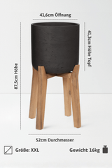 Charlie Black Washed Feet high Größe XXL [v=XXL|ø52|ö41.6|h87.5|t41]