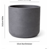 Charlie Black Washed Pflanzkübel Größe S [v=S|ø15|ö13.2|h14.5]