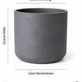 Charlie Black Washed Pflanzkübel Größe XS [v=XS|ø12|ö10.4|h11.5]