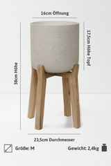 Charlie Grey Washed Feet high Größe M [v=M|ø23.5|ö16|h38|t16.5]