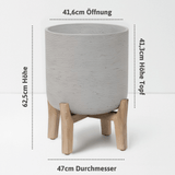 Charlie Grey Washed Feet Low Größe XXL [v=XXL|ø47|ö41.6|h62.5|t41]