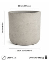 Charlie Grey Washed Pflanzkübel Größe XS [v=XS|ø12|ö10.4|h11.5]