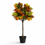 Codiaeum Wunderstrauch Künstlich H: 80cm Finestgreen 