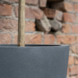 Hoher Pflanzkübel Belle Grau aus Fiberstone