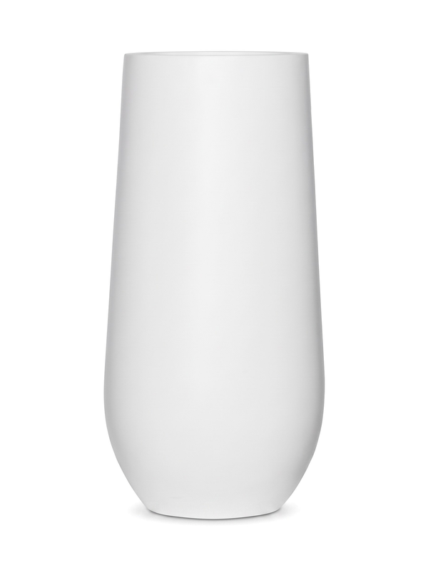 Pflanzkübel Nax Matt Weiß, Bodenvase aus Fiberstone