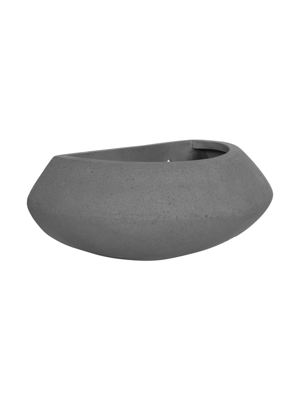 Wandpflanzschale Wally Tara Grau aus Fiberstone