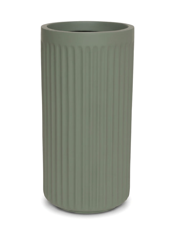 Blumentopf Turris Salbeigrün aus Fiberglas