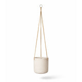 Hanging Charlie Grau by Pottery Pots, a grey-washed hanging planter with a sleek design for indoor plants.