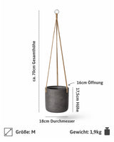 Hanging Charlie Schwarz Größe M [v=M|ø17.5|ö15.5|h17.5]