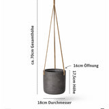 Hanging Charlie Schwarz Größe M [v=M|ø17.5|ö15.5|h17.5]