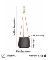 Hanging Patt Schwarz Größe XL [v=XL|ø23|ö19|h19.5]