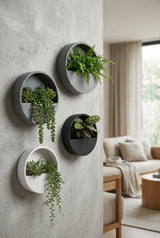 Hanging Wally 4er Set Grau / Schwarz / Matt Weiß