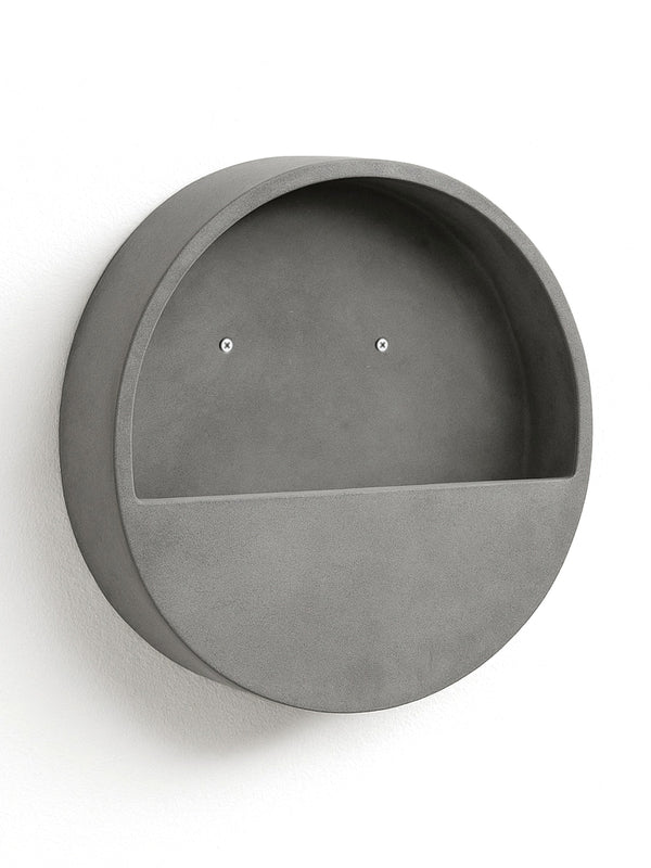 Wandpflanzschale Hanging Wally Grau aus Fiberstone
