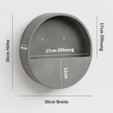 Hanging Wally Wandgefaess Fiberstone Grau Groesse XS Massangaben [v=XS|ø30|B9|t12]