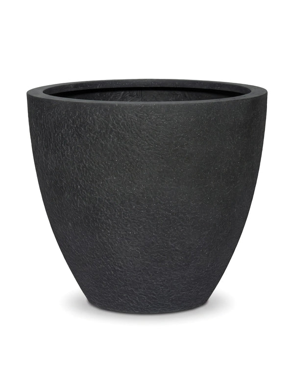 Pflanzkübel Jesslyn Schwarz in Granit-Optik aus Fiberstone