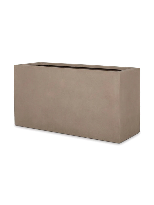 Rechteckiger Pflanzkübel Jort Taupe aus Fiberstone