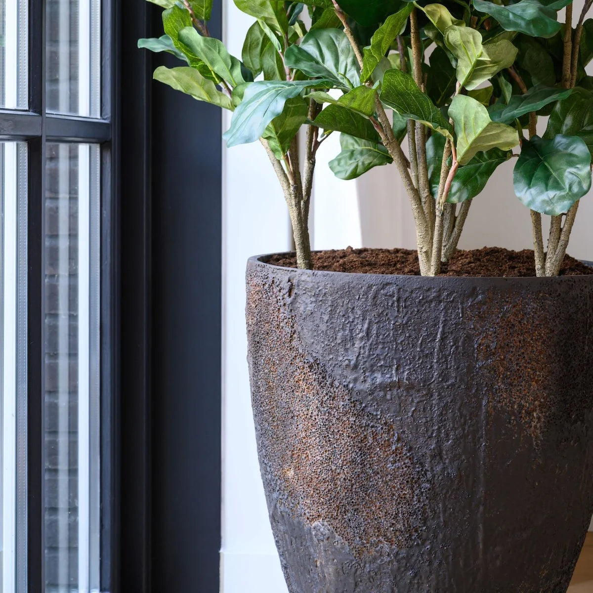 Ficonstone Pflanztopf Oyster Braun