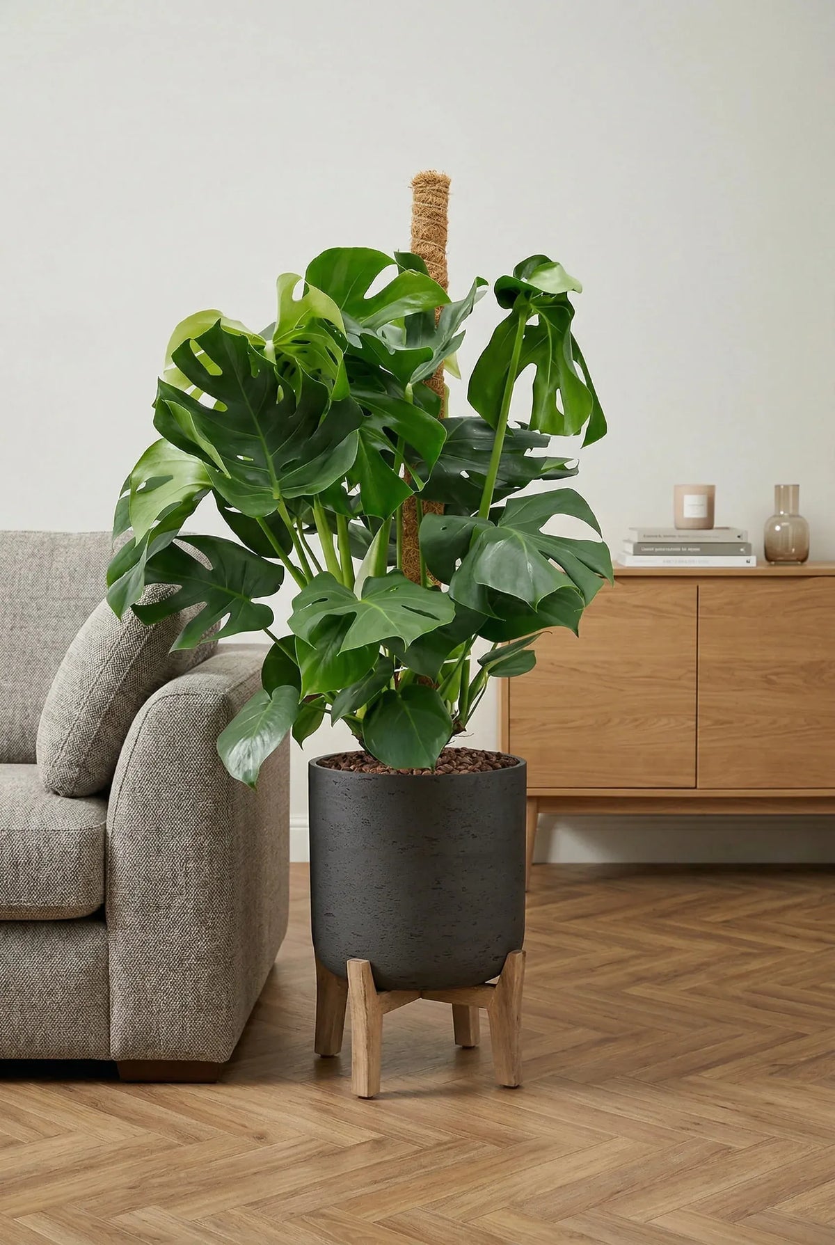 Monstera Deliciosa mit Moosstab Ø:24 H:110 cm