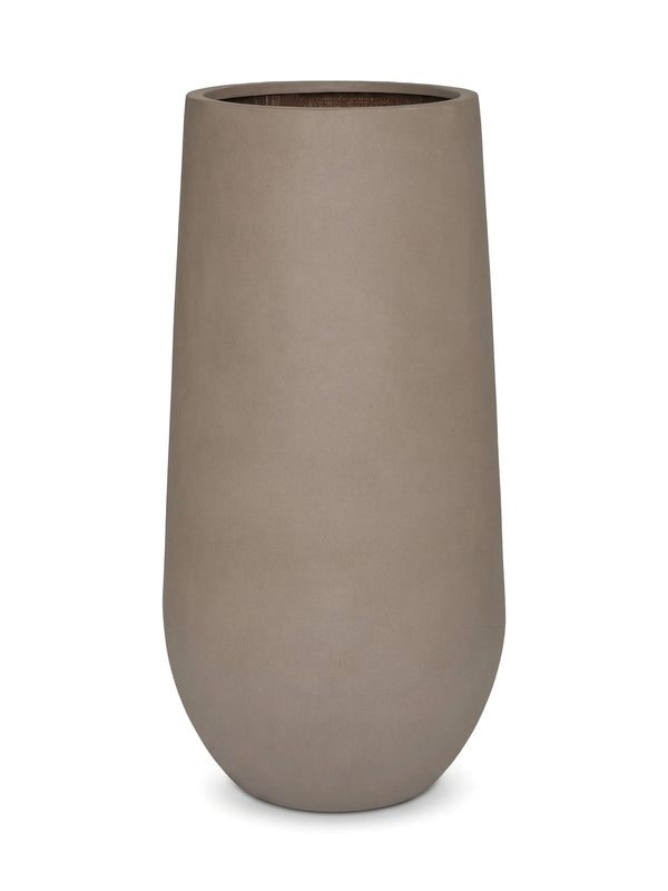 Pflanzkübel Nax Taupe, Bodenvase aus Fiberstone