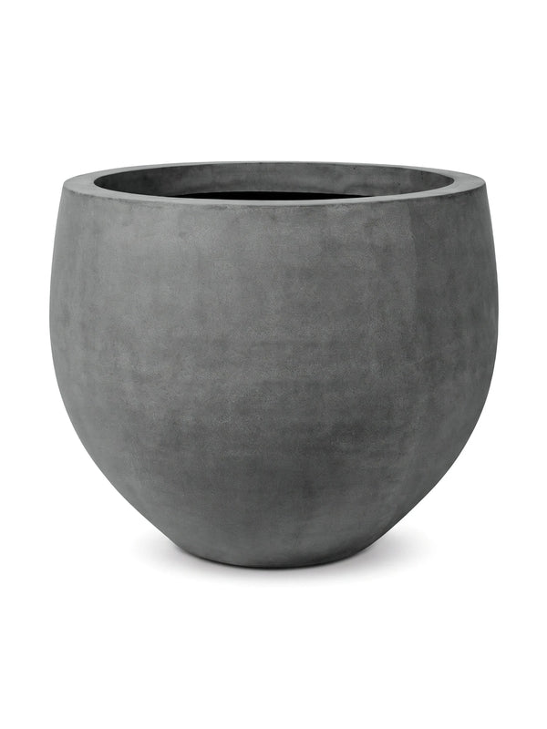 Pflanzkübel Orb Grau, kugelrund aus Fiberstone