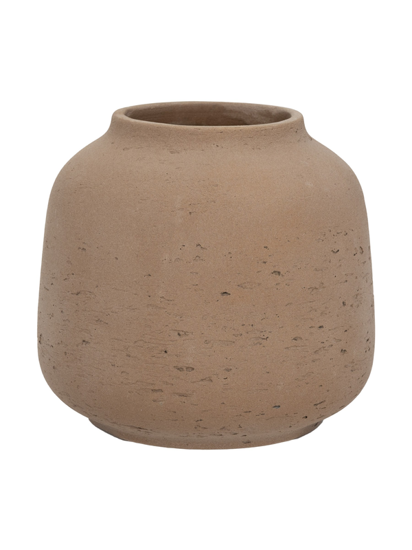 Vase Jabari Terrakotta, wasserdicht aus glasfaserverstärktem Ton